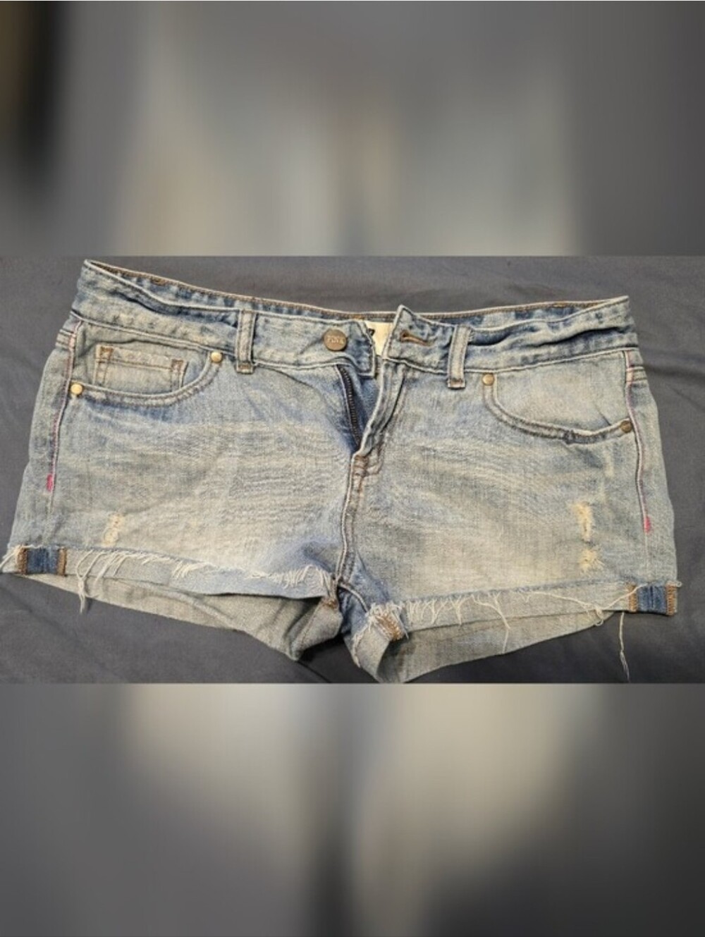 Victoria's Secret PINK Light Wash Distressed Denim Shorts
